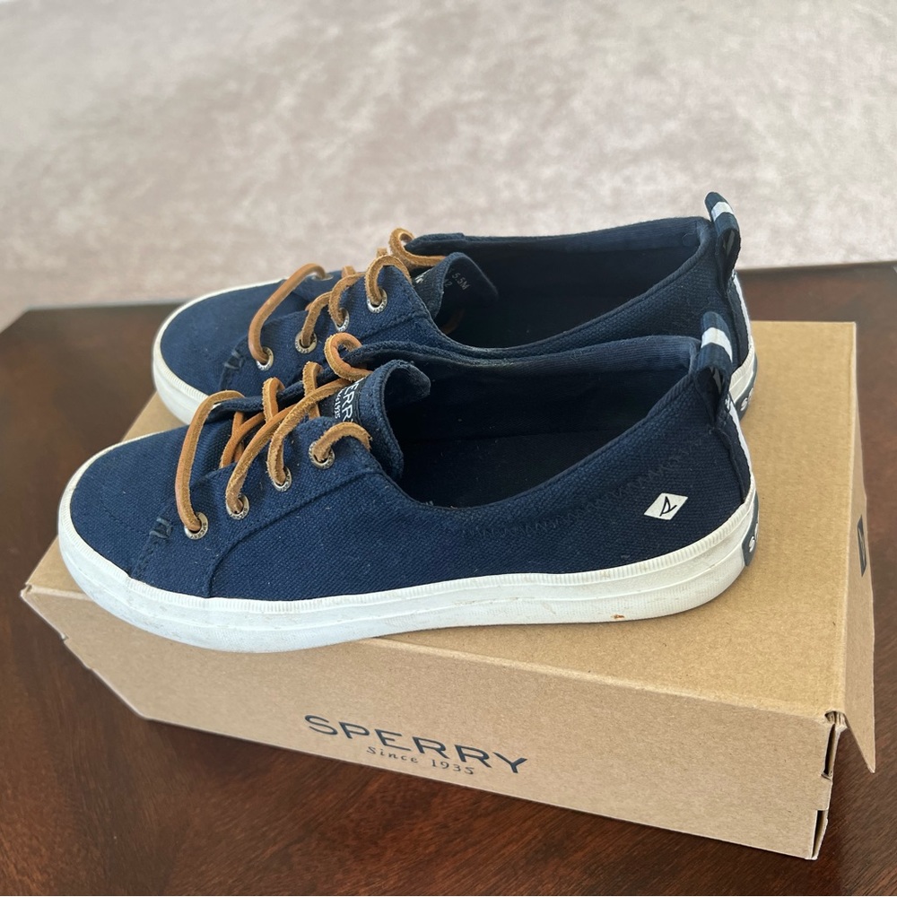 Sperry Top Sider - Crest Vibe Linen Sneaker Navy